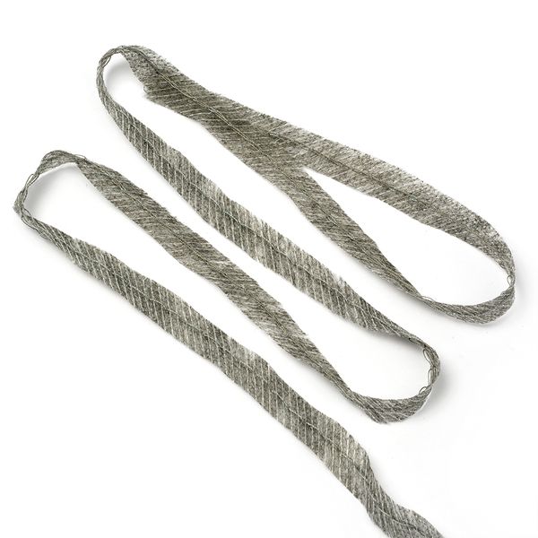 Лента клеевая нитепрошивная по косой с нитью 10 мм цв.серый, рул.100м