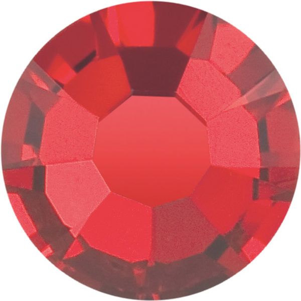 Стразы клеевые стекло 2.4 мм, 144 шт, SS08 красный (lt. siam 90070), Preciosa 438-11-615 i