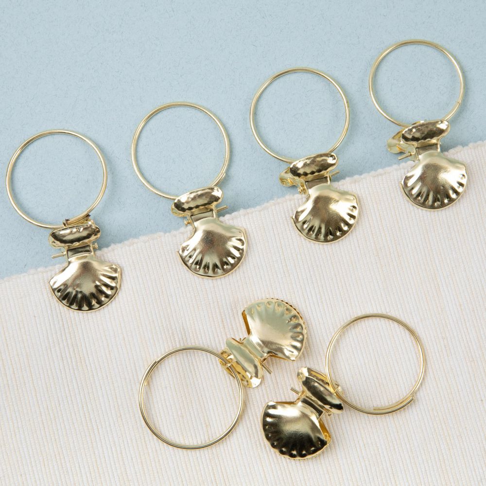 Зажим для штор 33 мм (⌀32-34 мм), с кольцом, 20 шт, никель, Blitz CL-011