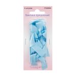 Бантики пришивные 3х2 см, 8 шт, голубой /TOS/