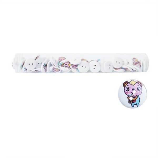 Пуговицы деревянные Мультяшные персонажи 18мм 50 шт, Мишка 10