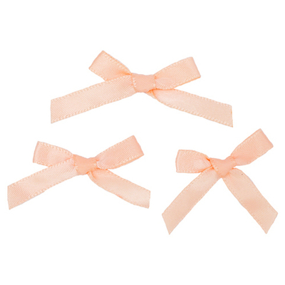 Бантики пришивные 3х2 см, 8 шт, персик