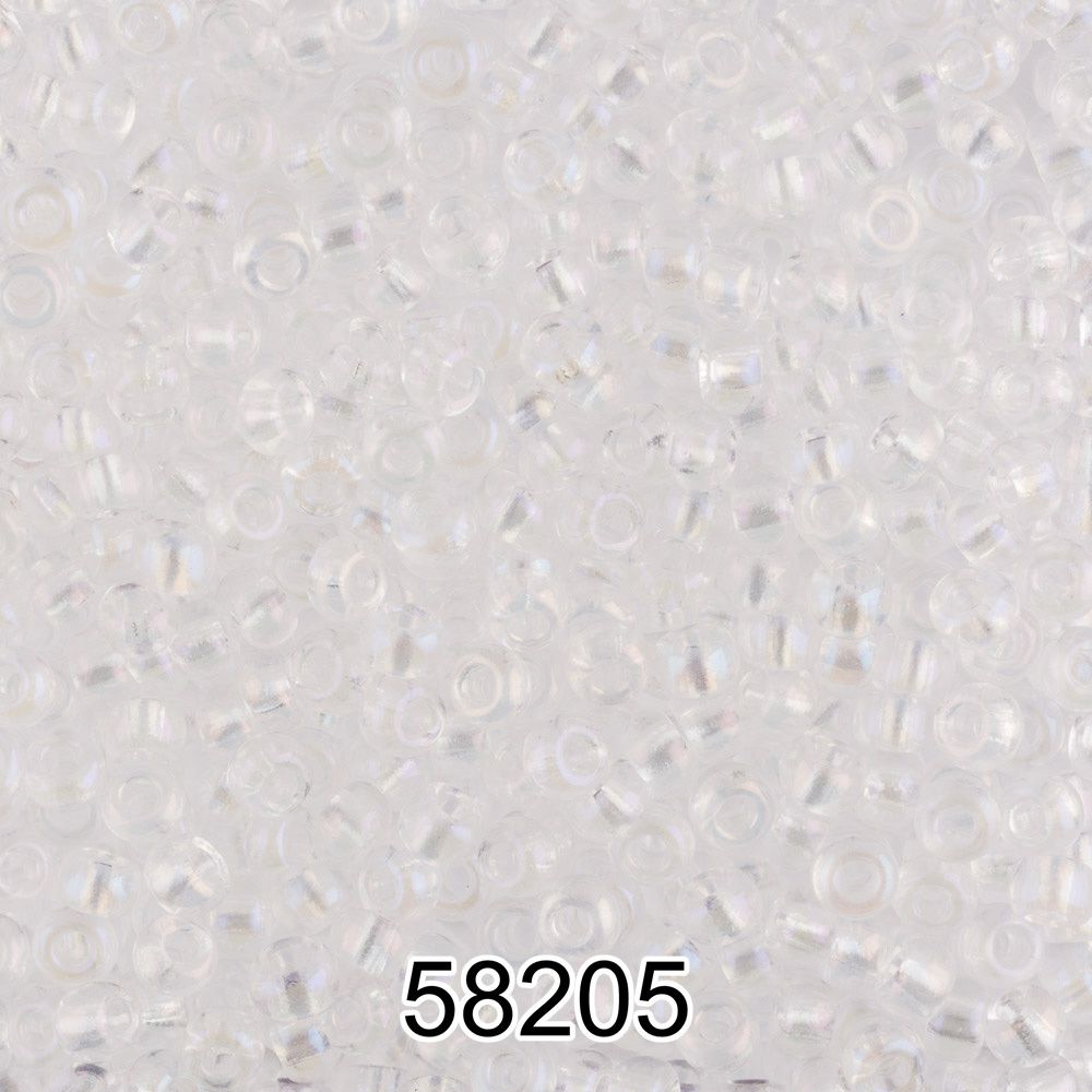 Бисер Preciosa круглый 10/0, 2.3 мм, 500 г, 58205 (Ф285) прозрачный/перламутр