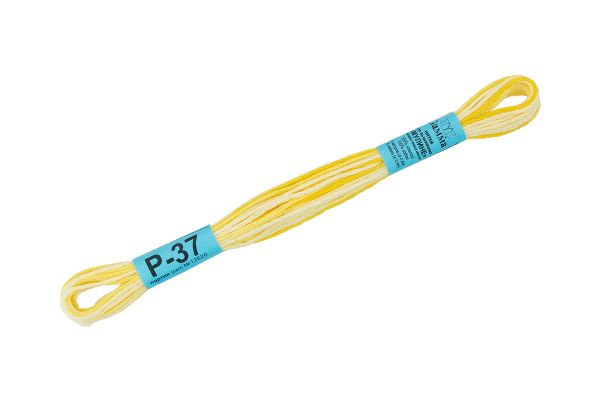 Мулине Gamma меланж, цв.Р-37 желтый-св.лимонный, 12 мотков по 8 метров