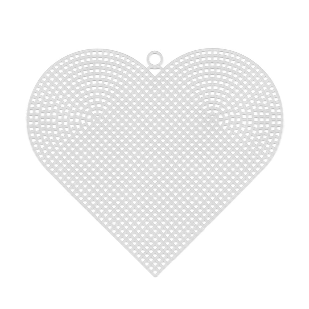 Канва пластиковая 17х15 см, 10 шт, 100% полиэтилен, сердце большое, Gamma KPL-04
