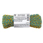 Тесьма декоративная 10 мм / 10 метров, метал. рис. 8657, васильковый /под золото, Blitz