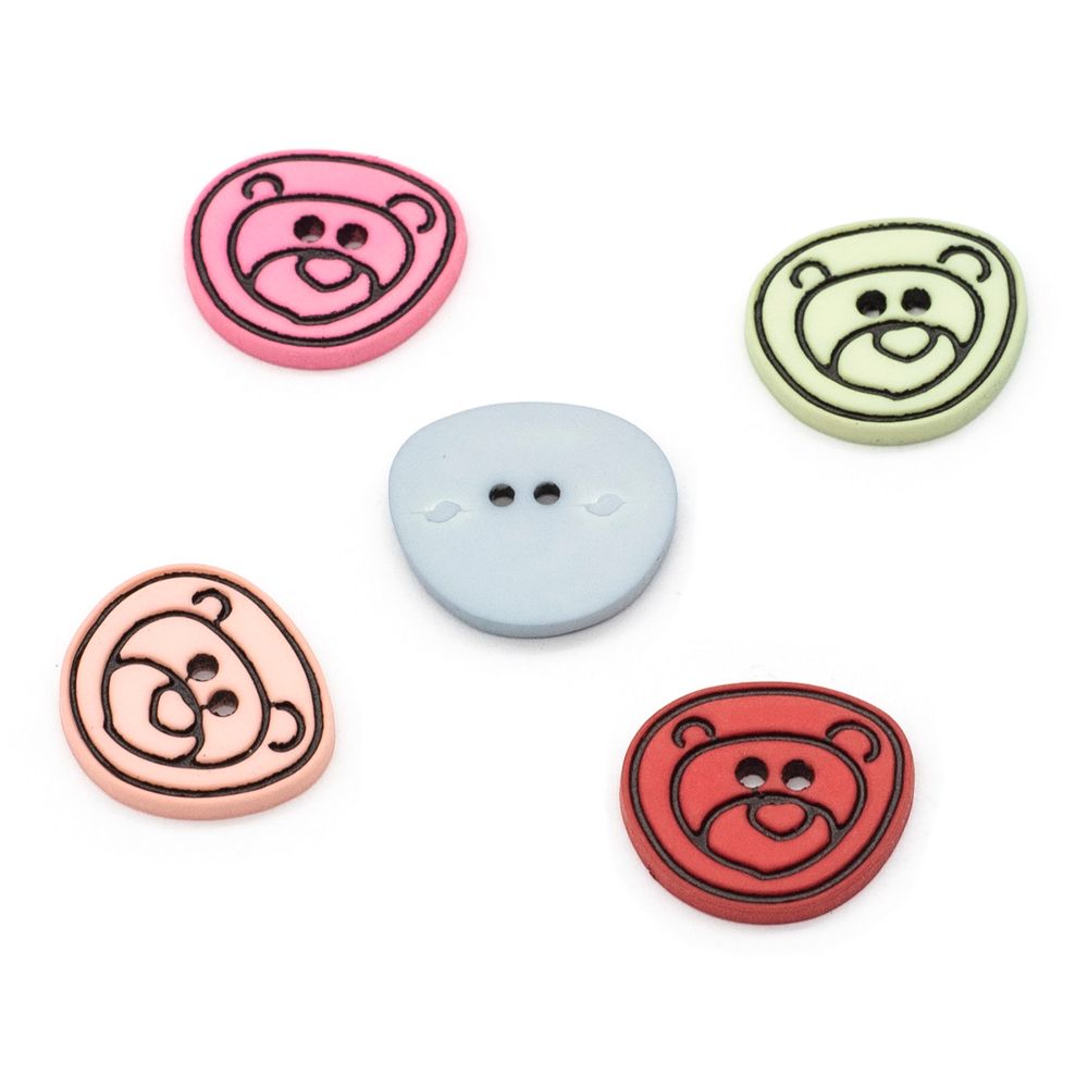 Пуговицы детские Мишки (I1536-DW2) 5шт, Magic Buttons