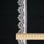 Кружево гипюр (плетёное) 30 мм / 13.72 метра, белый, 3AR3499