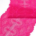 Кружево эластичное (стрейч) арт.8034 195мм цв.A1402 розовый неон, 3 метра, Kruzhevo