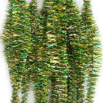 Проволока синельная блестящая Цветок 12 мм / 300мм, 15 шт, Astra&Craft (B-043 зеленый/желтый)