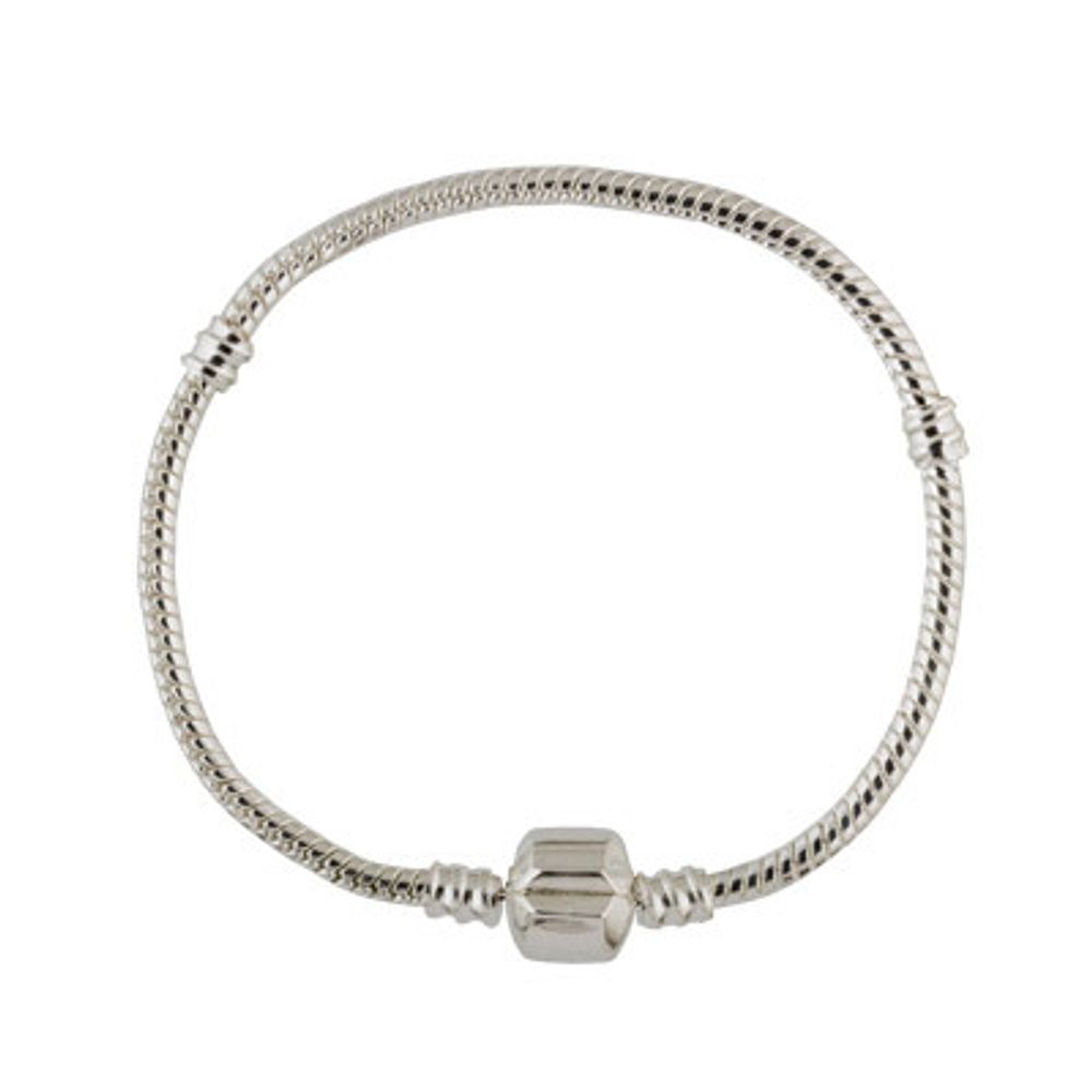 Основа для браслета металлического 19 см, 5 шт, серебро, Zlatka RBM