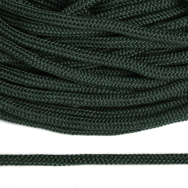 Шнур круглый полиэфир ⌀4.0 мм / 200 метров, 1с-36 079 т.зеленый