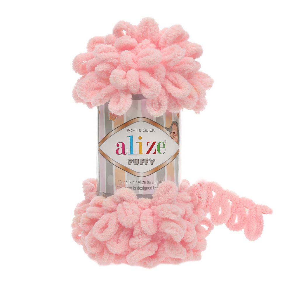 Пряжа Alize (Ализе) Puffy / уп.5 мот. по 100 г, 9м, 638 пион A