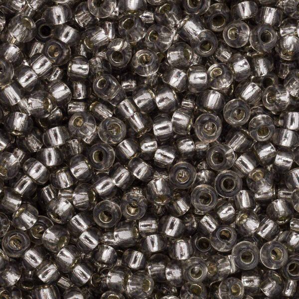 Бисер Preciosa прозрачный с серебр.центром 10/0 (2.3 мм), круг.отв., 50г, (78141)