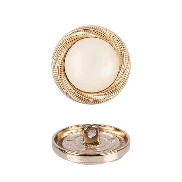 Пуговицы металл 22 мм, 100 шт, 30 золото, Gamma MB 0270