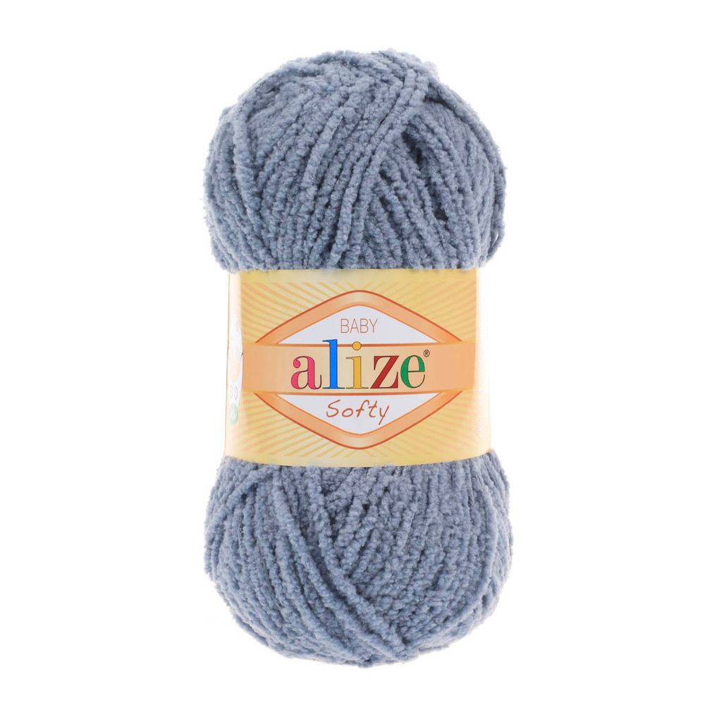 Пряжа Alize (Ализе) Softy / уп.5 мот. по 50 г, 115м, 119 серое небо A