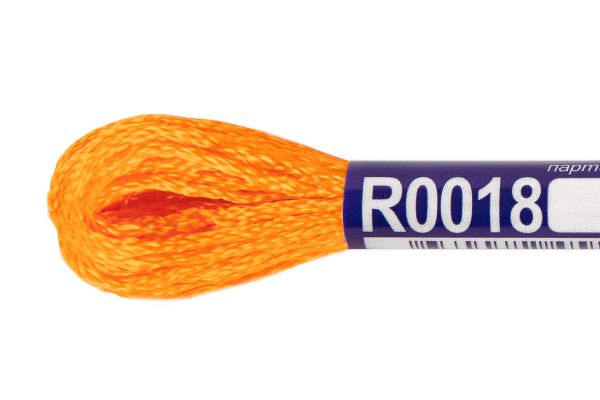 Мулине Gamma вискоза 100%, цв.R0018 желто-оранжевый, 12 мотков по 8 метров