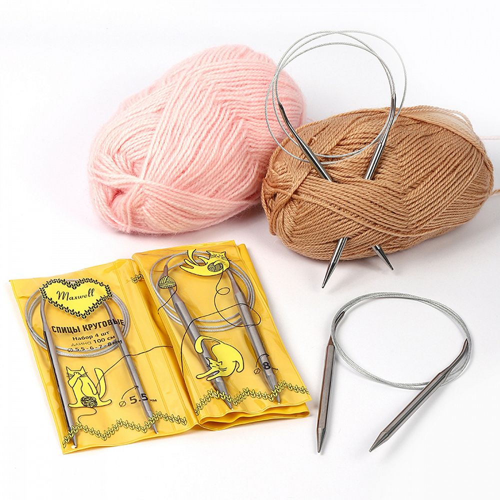 Набор круговых спиц Maxwell Gold 4 шт длина 100см 5.5-6-7-8мм