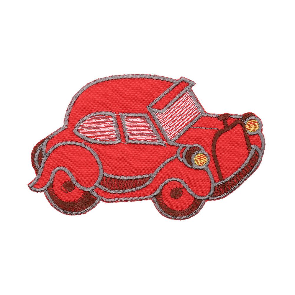 Термоаппликация Машинка, 110х70мм 10 шт (красный), 2248