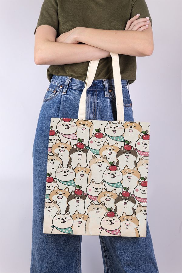 Раскраска на сумке Фрея RWCB-009, Веселые Акита-ину