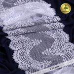 Кружево бельевое эластичное 230 мм / 10 м, 8036, цв.01 белый, Kruzhevo