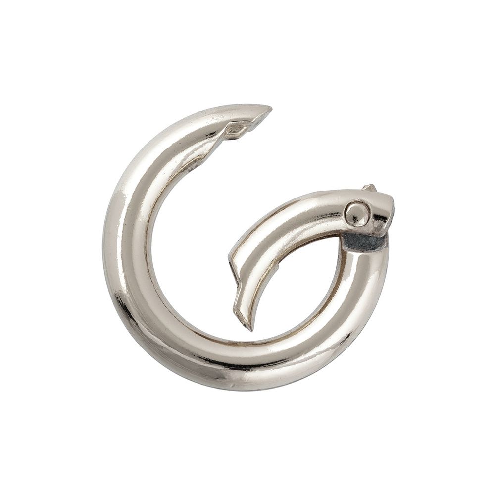 Карабин металл кольцо ⌀20.0 мм (28 мм), 10 шт, 04 никель, Gamma GH-220