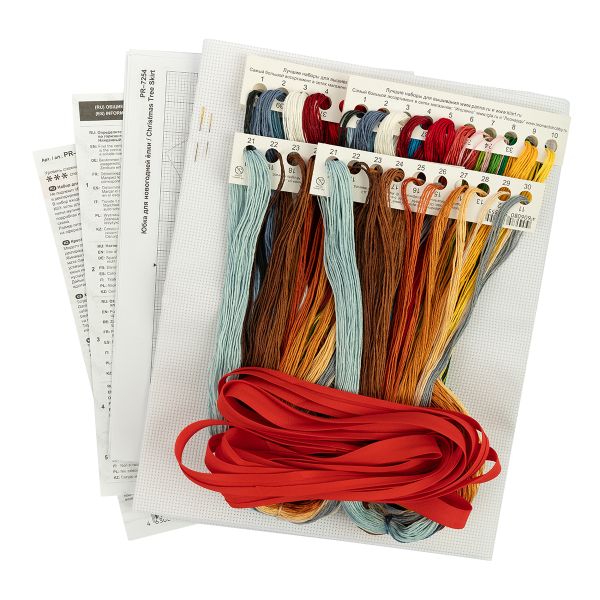 Набор для вышивания нитками Panna, Юбка для новогодней ёлки, 61х61 см