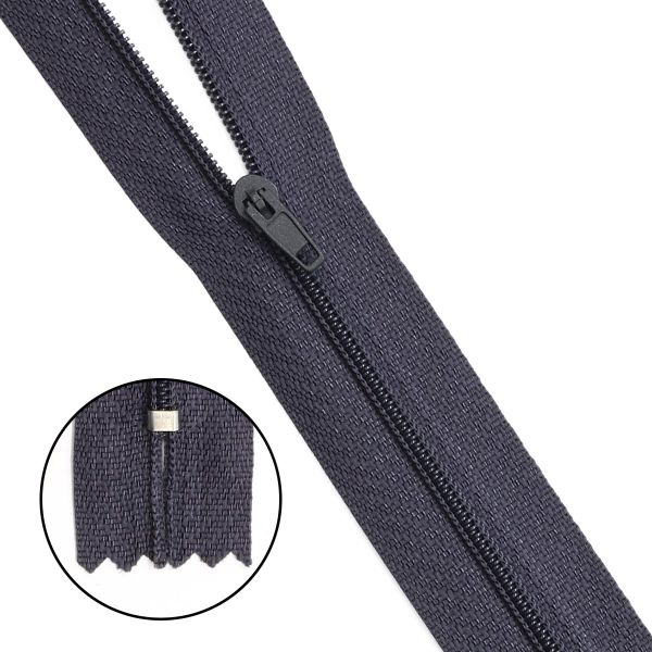 Молния спираль (витая) Т3 (3 мм) 1 зам., н/раз., 50 см, п/автомат, 301 т.серый, 10 шт