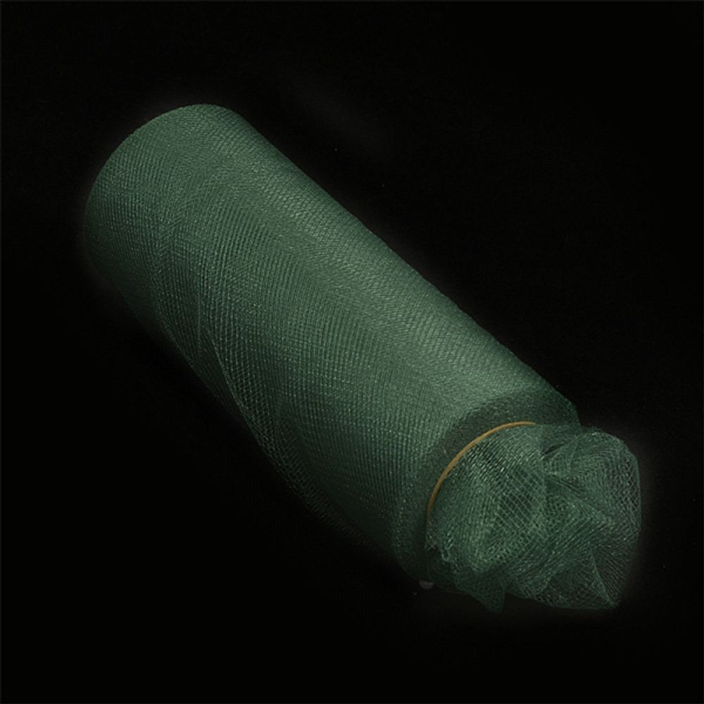 Фатин на шпульке блестящий, средняя жесткость, 100% нейлон, 150 мм цв. 17 зеленый, 22,86м