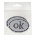 Термоаппликация овал OK 92х60мм (Reflective (отражающий)), 2 шт, LA560