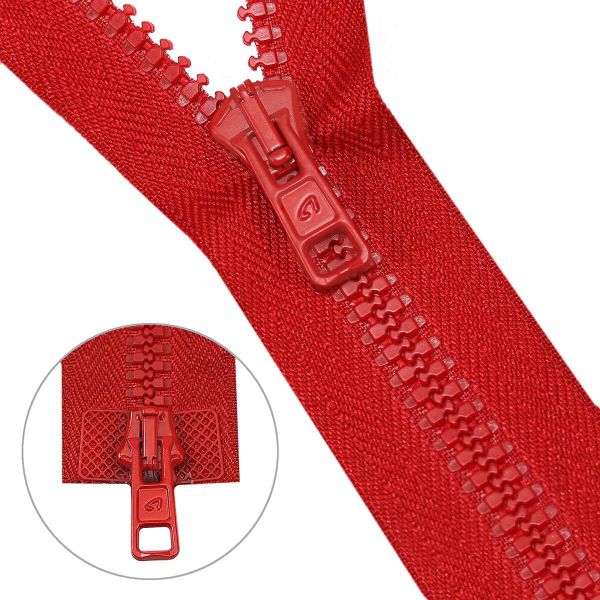 Молния трактор Arta Т6 (6 мм) 2 зам., разъем., 60 см, 008 красный, 5 шт