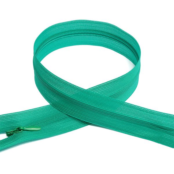 Молния потайная (скрытая) Т3 (3 мм) 1 зам., н/раз., 50 см, цв.F236 зелёный уп.50 шт