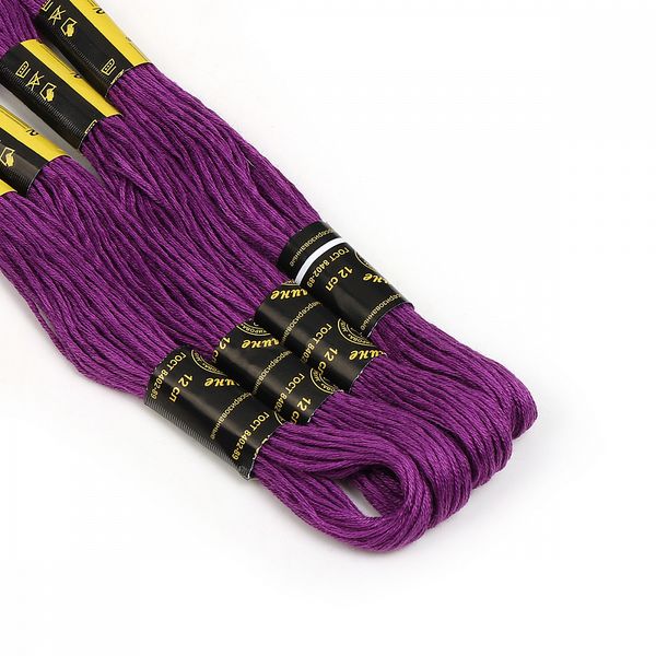 Мулине ПНК им.Кирова цв.2112 фиолетовый, 24 мотка по 8 метров