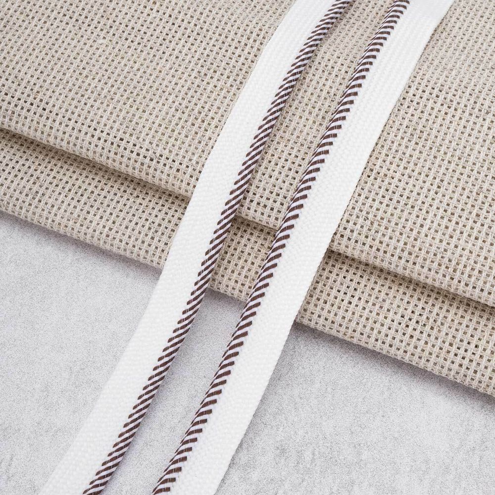 Кант декоративный 11 мм / 27.43 метра, белый/30 коричневый, 3Al307