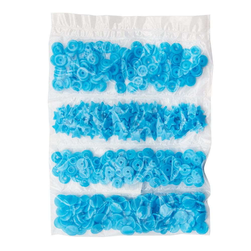 Кнопка рубашечная фигурная Звезда 12,5/10мм пластик (≈100 шт) New Star (189 аква)