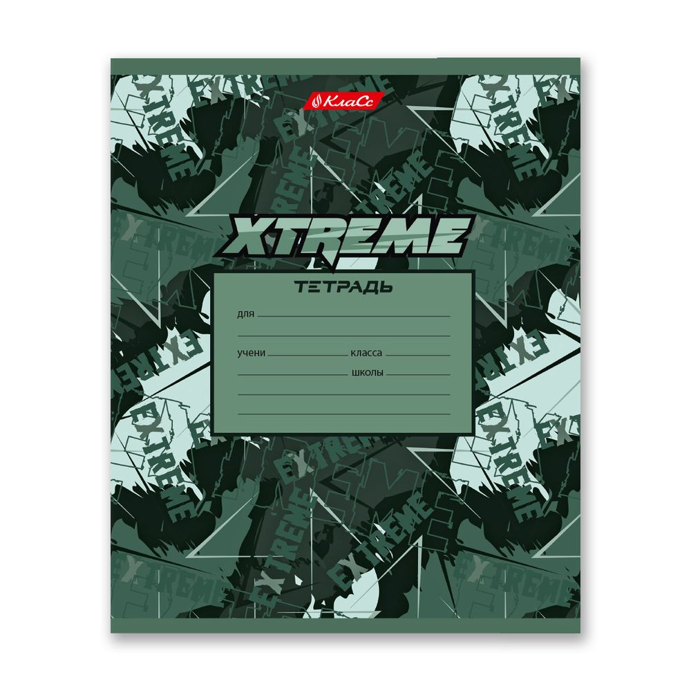 Тетрадь ученическая школьная, выборочный лак, A5+ 12 л. на скобе, 25 шт, клетка, 000354 Экстрим, Светоч 12ТСКд5_4_3_1