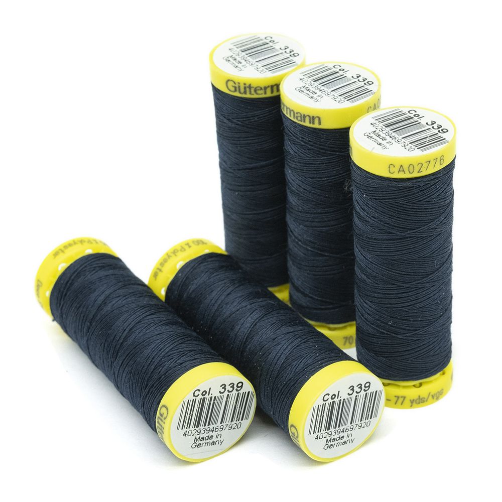 Нитки отделочные Gutermann Deco Stitch 70, 70м, 339 т.чернильно-синий, 5 катушек