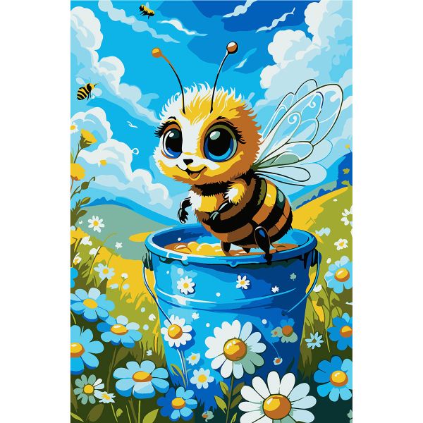 Картина по номерам Cristyle SP014, Пчелка на лугу, 20х30 см