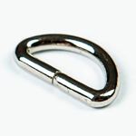 Полукольцо сварное металл внутр. 12 мм (внешн. 17х11 мм, ⌀2.5 мм), 50 шт, никель ГР, 6045