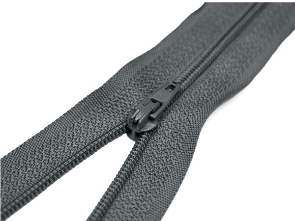 Молния спираль (витая) (цв.SBS) брючная Т3 (3 мм) 1 зам., н/раз., 20 см, автомат, S-155 серый, уп.5000 шт