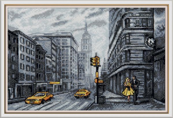 Набор для вышивания нитками Panna GM-7399, Нью-Йорк, 24.5х17 см