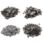 Кнопка Альфа (S-образная) ⌀10.0 мм, ≈1440 шт, МЕТАЛЛ, эмаль, 523 св.серый матовый + отв.части чер.никель, ВТ-2, NEW STAR