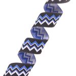 Лента (тесьма) жаккардовая 20.0 мм / 10±0.5 метров, Зигзаг 20278 V2 черный/синий