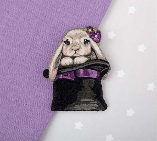 Набор для вышивания нитками Panna, Живая картина. брошь Малыш-фокусник, 6х5 см