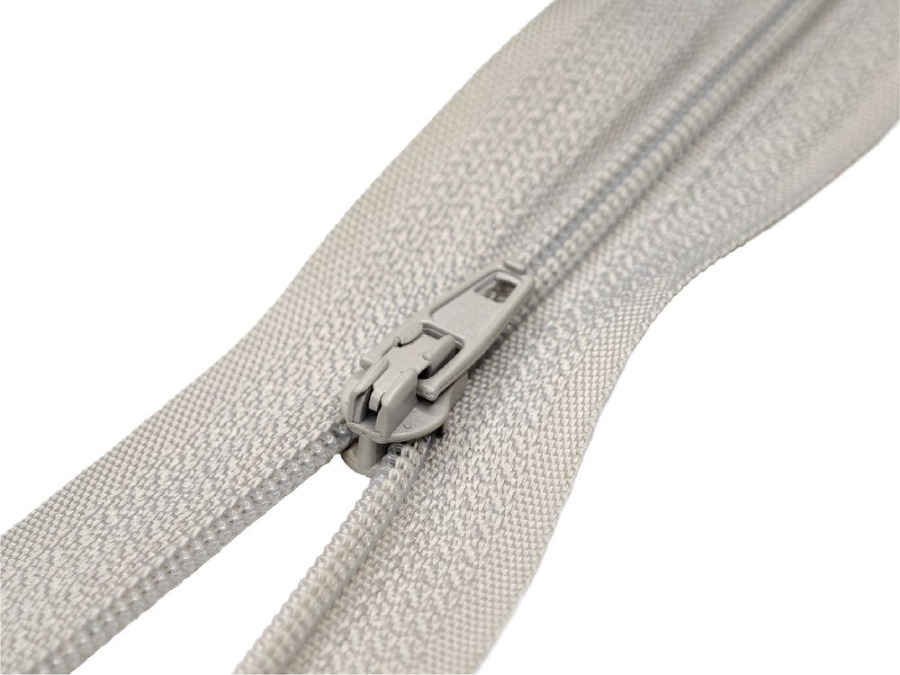 Молния спираль (витая) (цв.SBS) брючная Т3 (3 мм) 1 зам., н/раз., 18 см, автомат, S-576 светло-серый, уп.100 шт