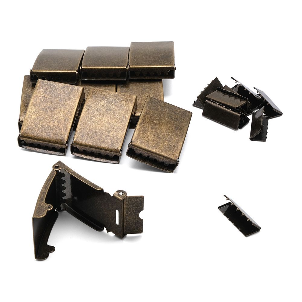 Пряжка ременная металл на стропу 35.0 мм (внешн. 38х52 мм), бронза, 10 шт, 22431-1