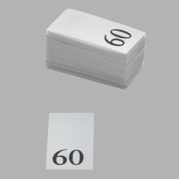 Этикетка-размерник, белый, 10х20 мм, 100 шт, 60