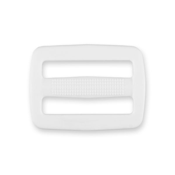 Пряжка двухщелевая пластик 32 мм, 100 шт, 501 белый, Gamma SAR001