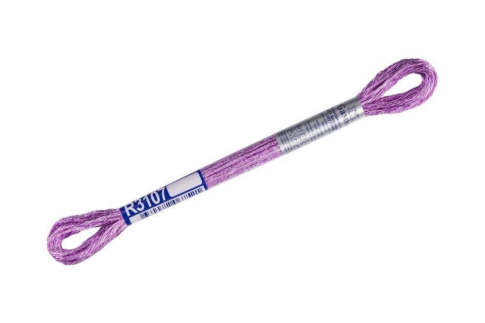 Мулине Gamma вискоза 100%, цв.R3107 сиреневый, 12 мотков по 8 метров