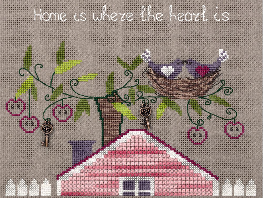 Набор для вышивания нитками Panna, Родное гнездышко, 23х18,5 см